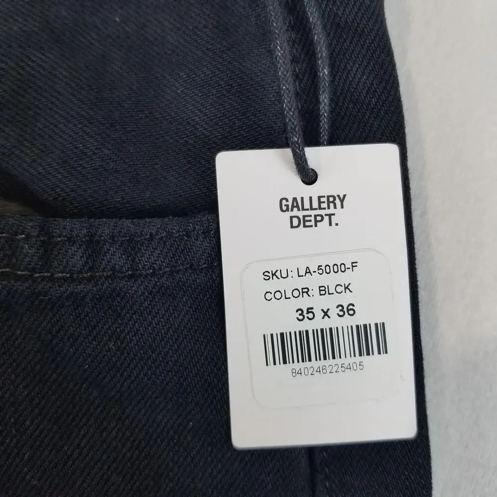 Gallery Dept LA Flare Jeans Mens 35x36 Black NWT Made in USA Raw Hem Art to Wear